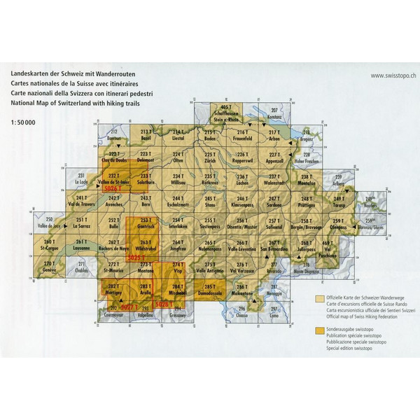 Swisstopo 1 : 50 000 San Bernardino - Wanderkarte