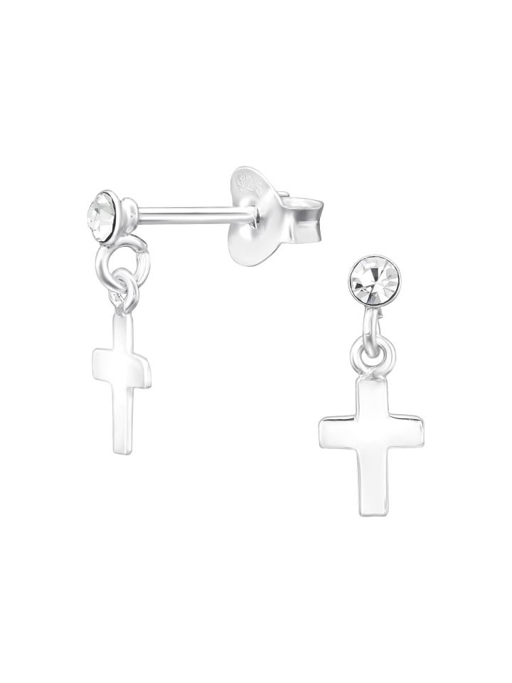 Alexander York Ohrstecker KRISTALL mit KREUZ in 925 Sterling Silber, 2-tlg. günstig kaufen onesize