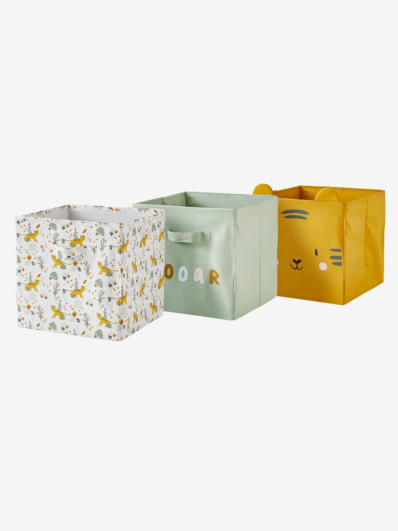 Lot de 3 bacs de rangement Hanoï blanc
