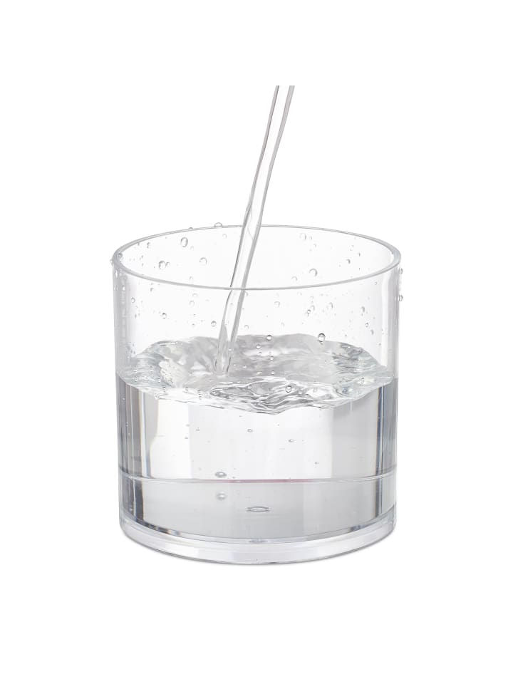 relaxdays 3er-Set: Wattestäbchen Aufbewahrung in Transparent/Natur günstig kaufen onesize