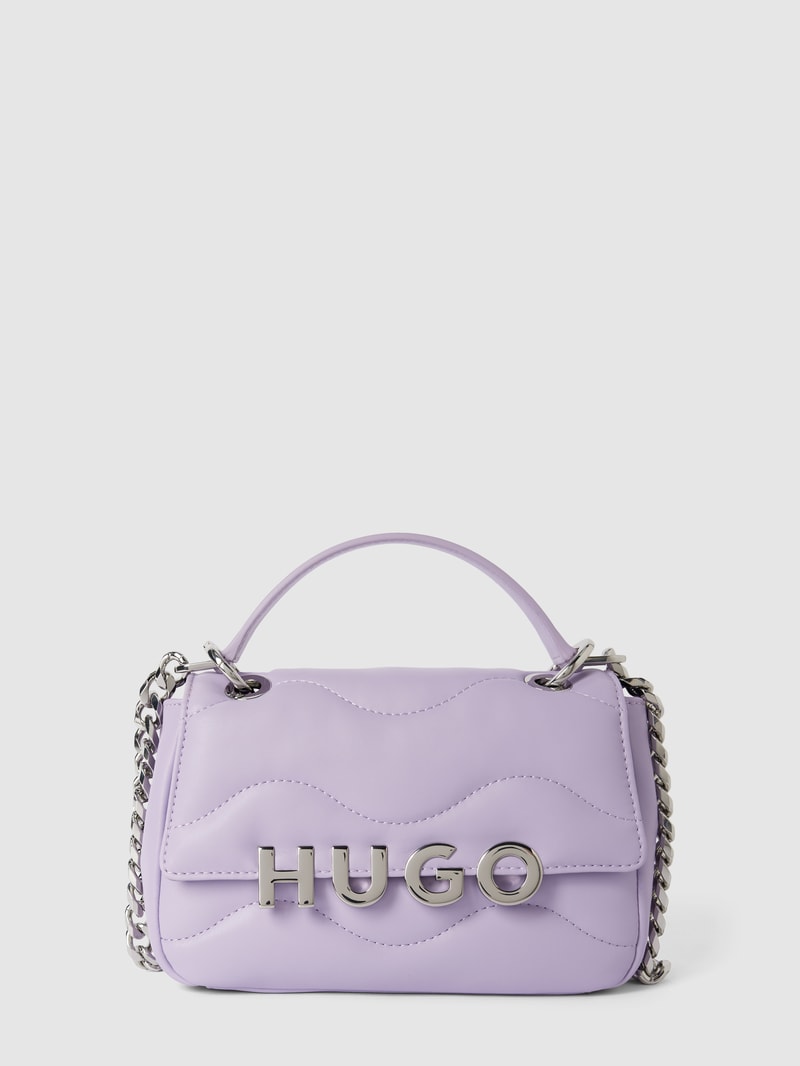 Handtasche mit Steppnähten Modell 'Lizzie' in flieder