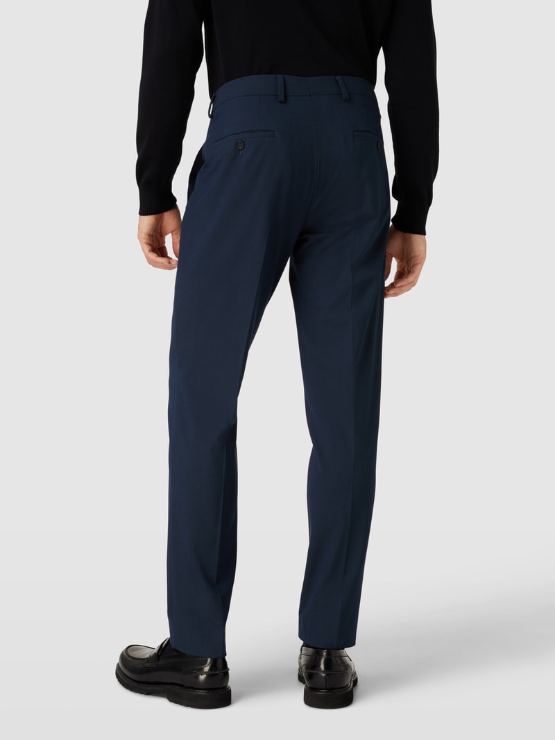 Anzug-Hose mit Webmuster in marineblau