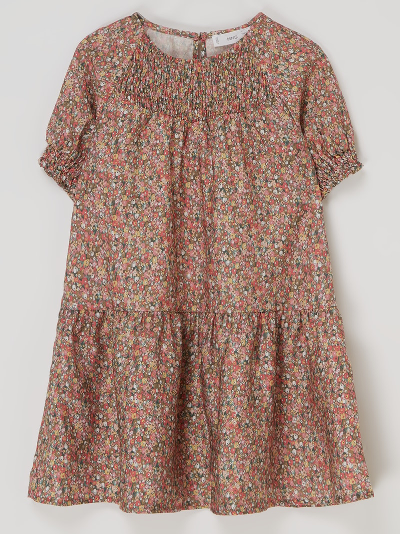 Kleid mit Millefleurs Modell 'Quidea' in orange
