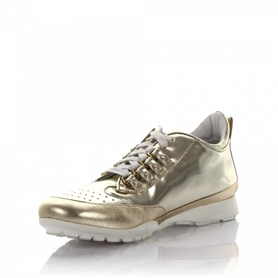 Philipp Plein - Sneaker low Lackleder Logo gold - gold