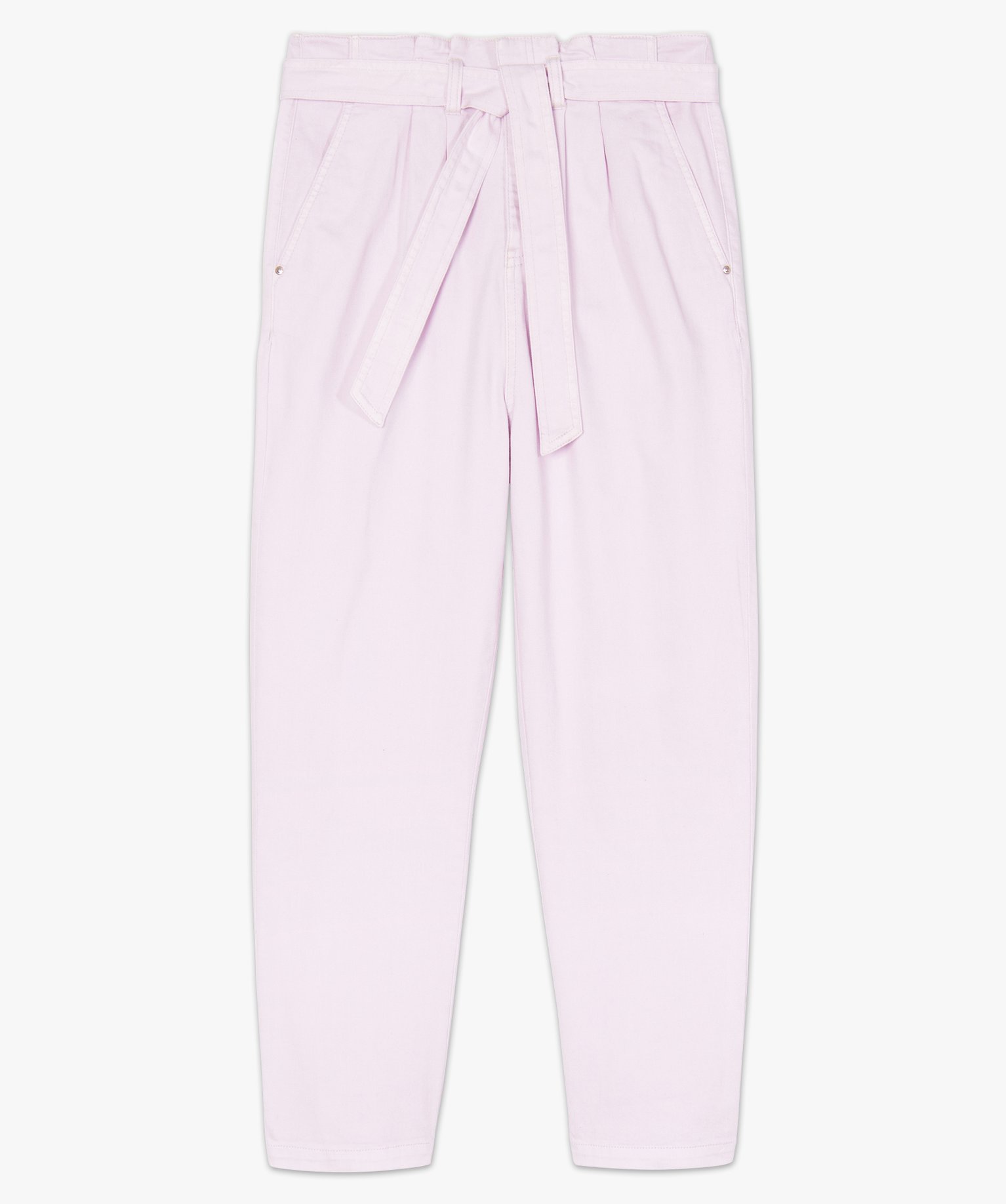 Pantalon femme taille haute - Lulu Castagnette violet clair | GEMO