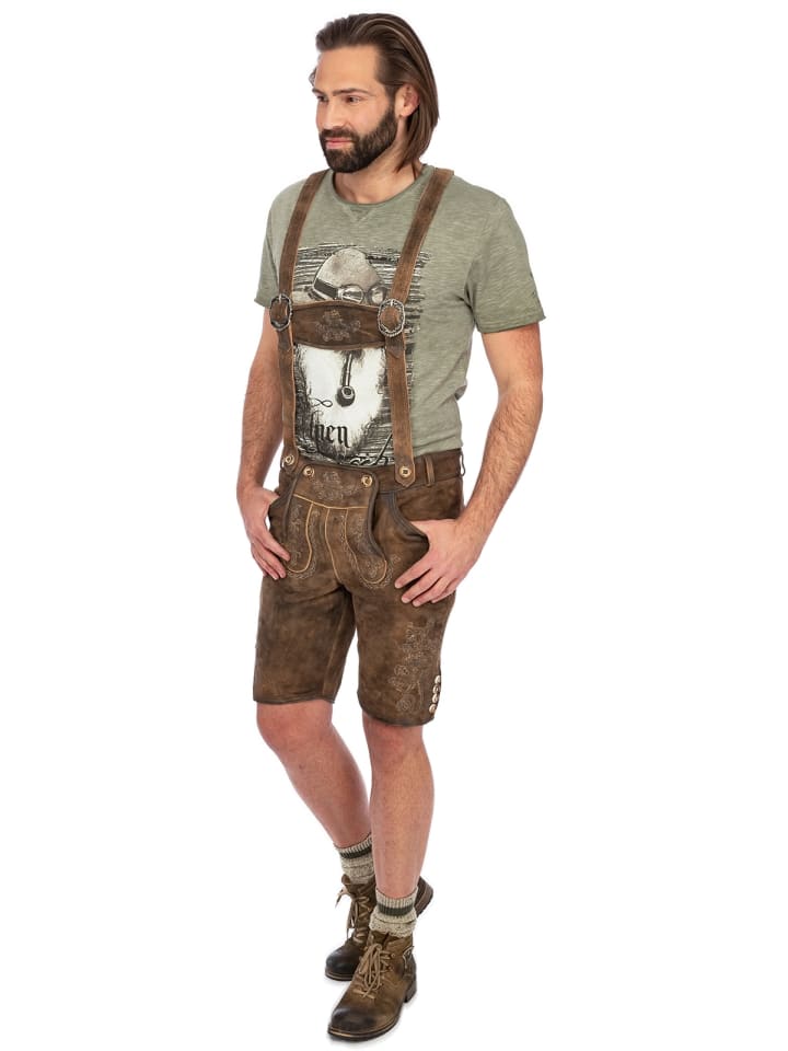 MADDOX Lederhose HORN in hellbraun günstig kaufen 54
