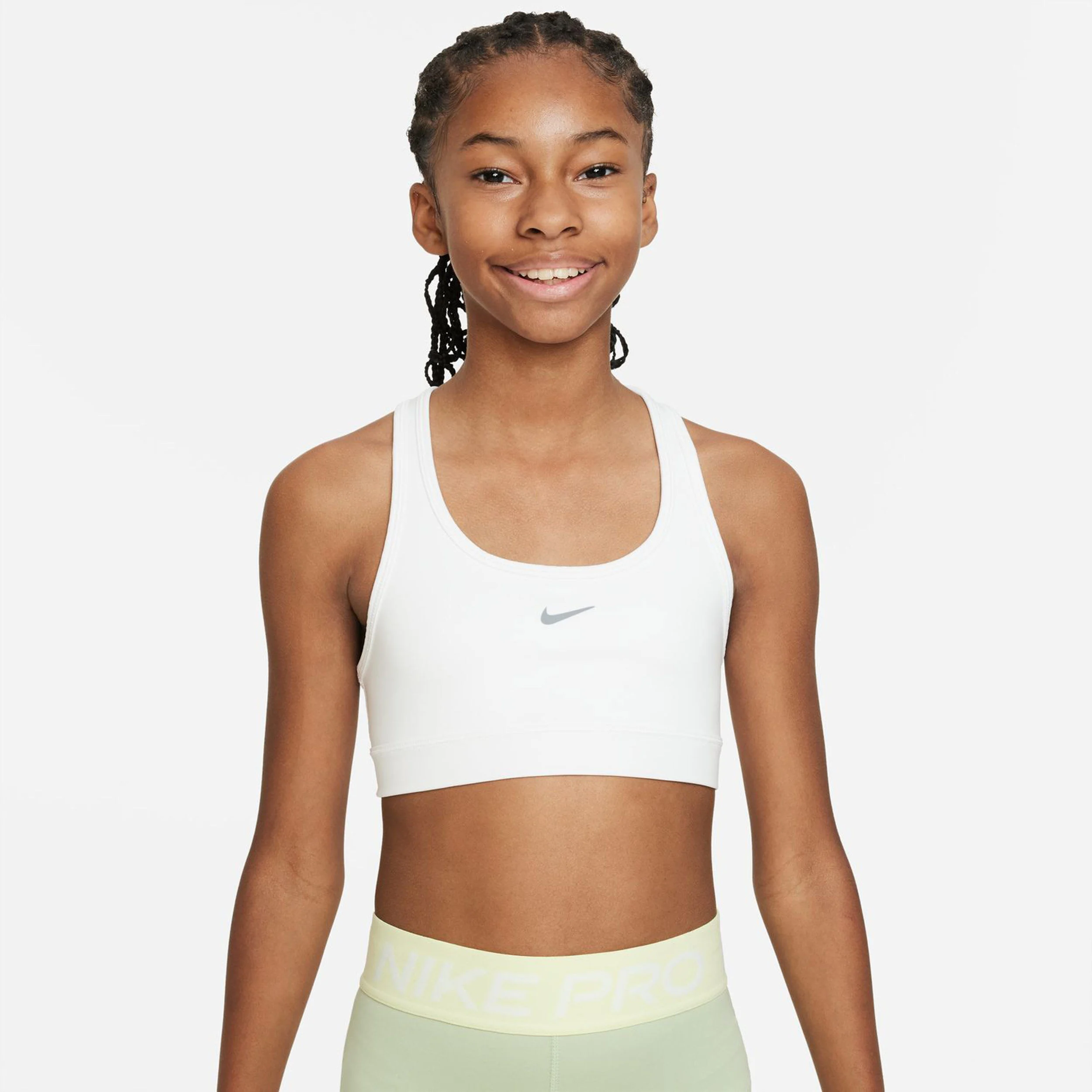 Dri-Fit Swoosh Sport-BH Mädchen - Weiß
