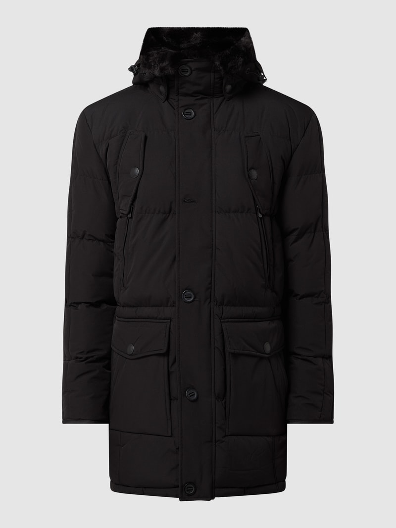 Centauri 44 Funktionsjacke mit abnehmbarer Kapuze in schwarz