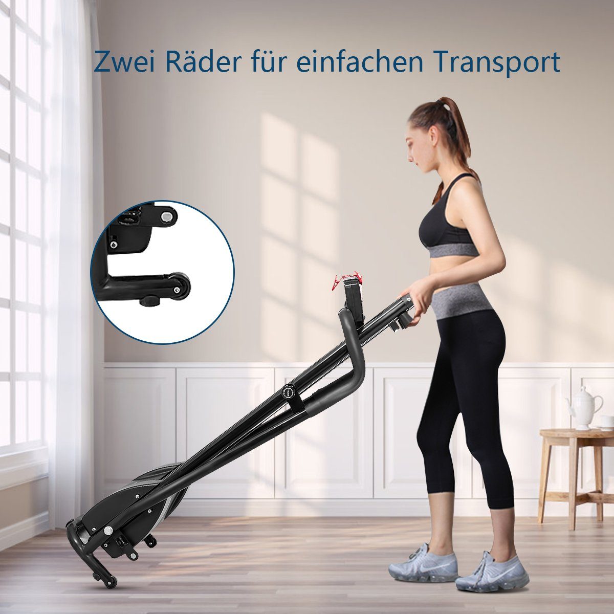 COSTWAY Laufband, 10 km/h, mit 12 Programme & 2 Trainingsmodi, klappbar
