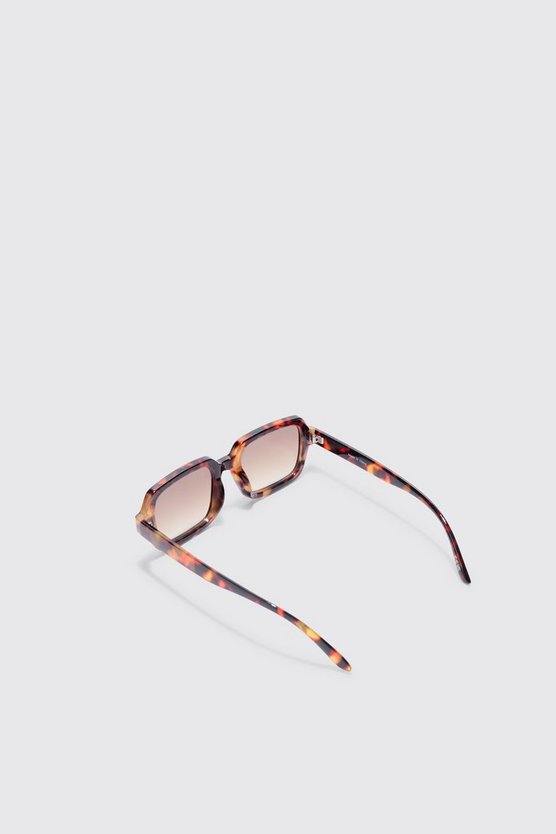 Eckige Schildplatt-Sonnenbrille