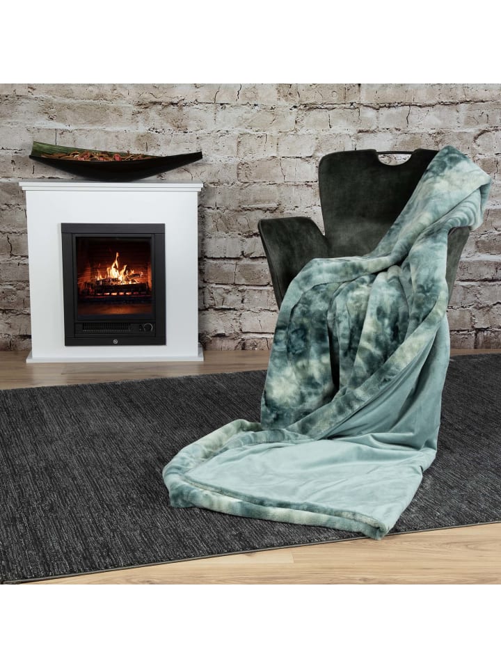 GMD Living Batik Wohndecke RUMBA in der Farbe Green (grün)  günstig kaufen