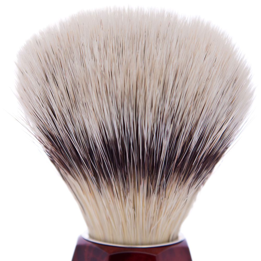 plisson 1808 Blaireau facette façon loupe de noyer fibre 