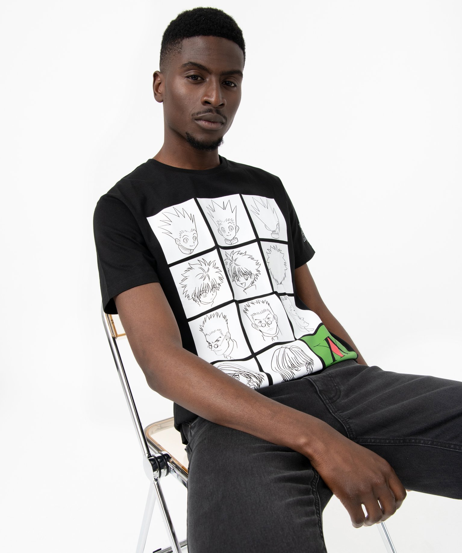 Tee-shirt à manches courtes à motif homme - Hunter x Hunter noir | GEMO