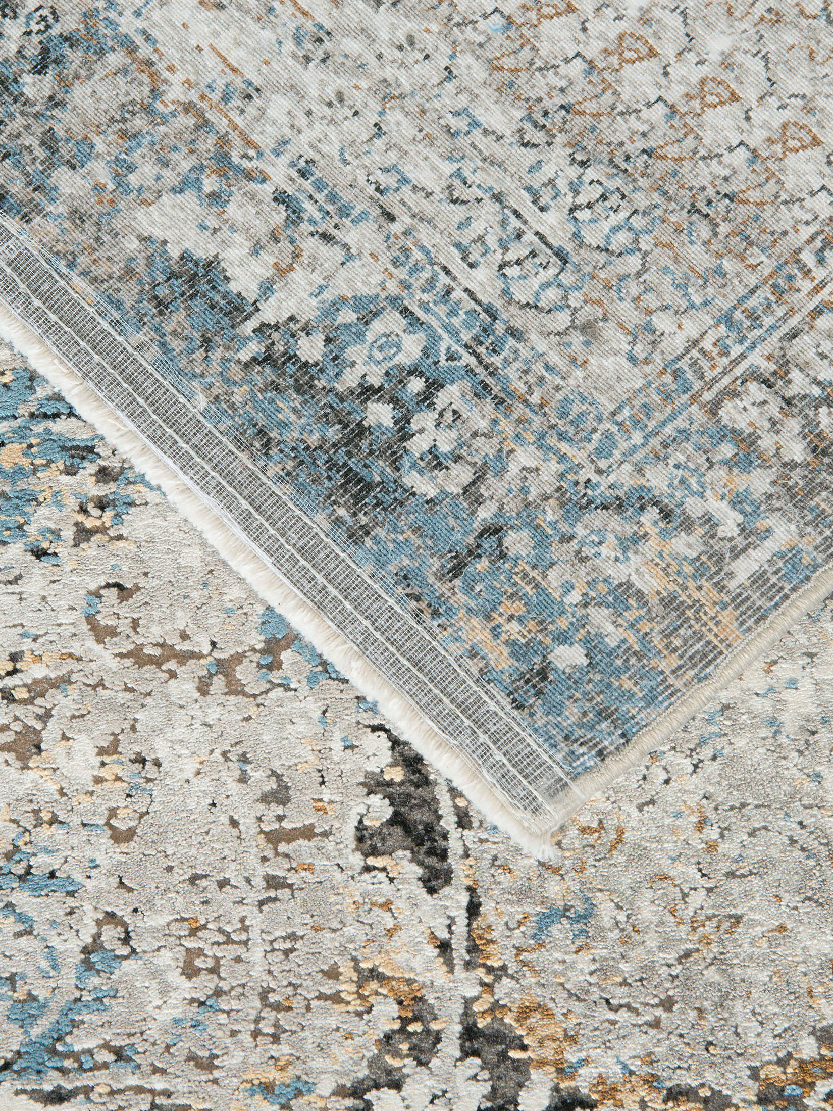 Chalkida Vintage-Teppich, Silber
