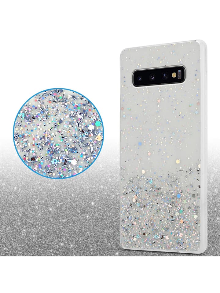 cadorabo Hülle für Samsung Galaxy S10 PLUS Glitter in Transparent mit Glitter günstig kaufen Samsung Galaxy S10