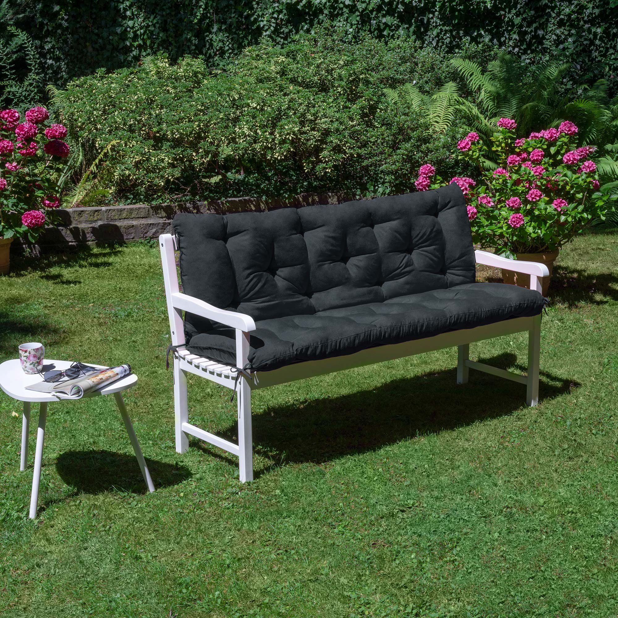 Beautissu Bankauflage Flair BR, Sitzkissen für Gartenbank