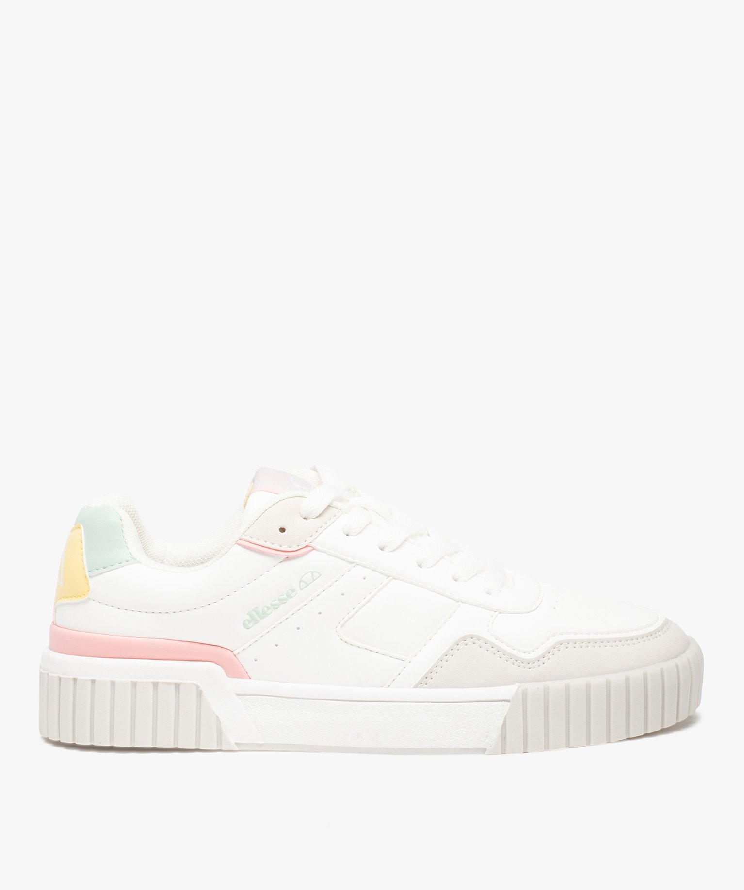 Baskets femme colorées à lacets – Ellesse Tania blanc | GEMO
