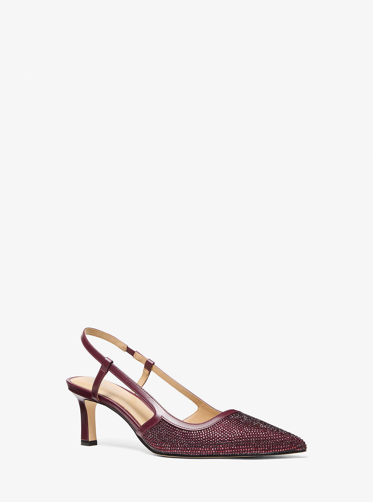 Alora semsket slingback pumps - OXBLOOD