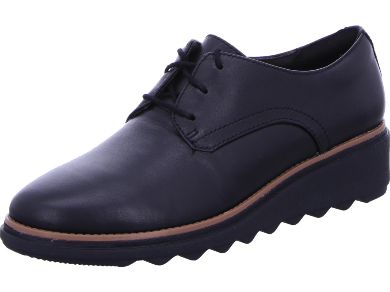 CLARKS Freizeit Schnürer schwarz SHARON RAE