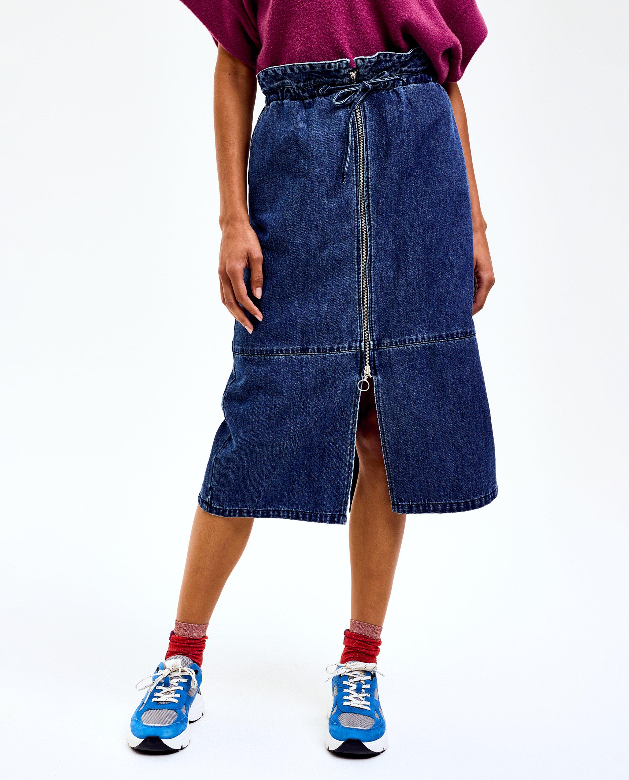 Fustă din denim CKS pentru femei, albastră
