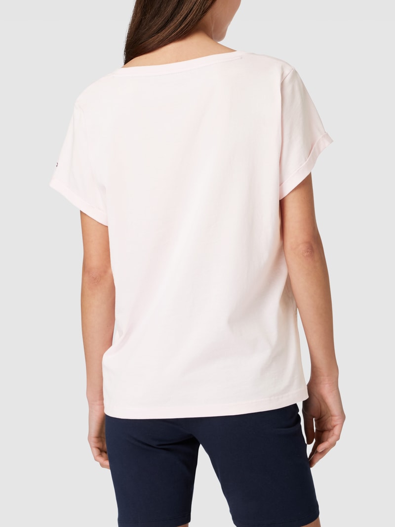 Pyjama-Oberteil mit Label-Print in rosa