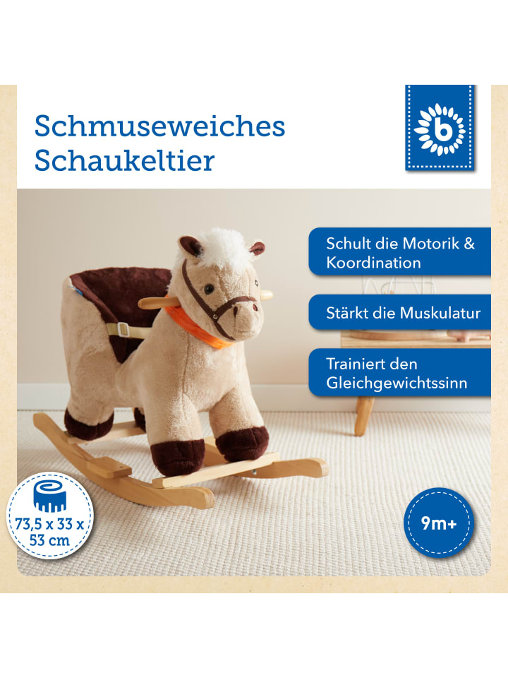 Bieco Spielwaren Plüsch Schaukeltier Pferd in Creme günstig kaufen onesize