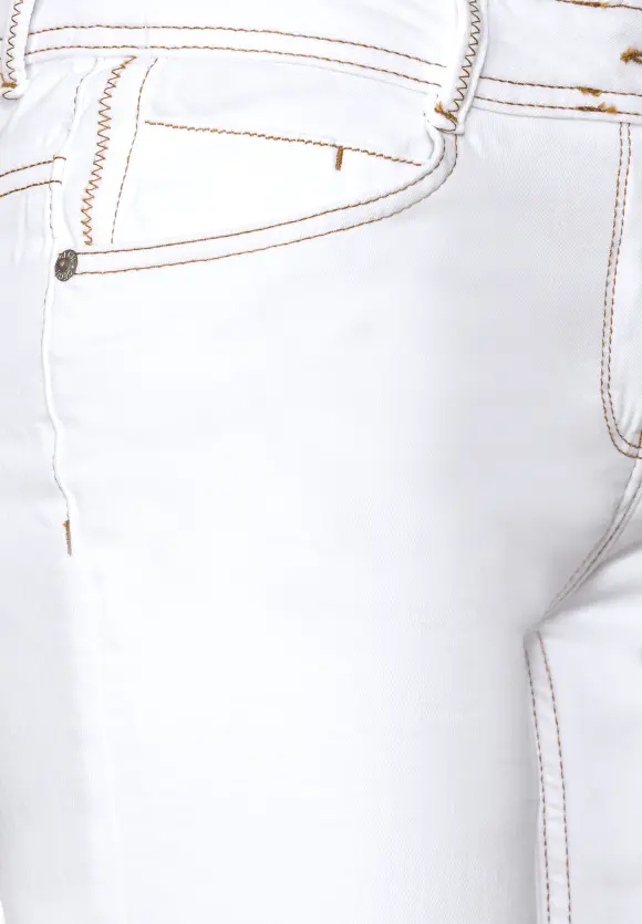 CECIL Weiße Loose Fit Jeans