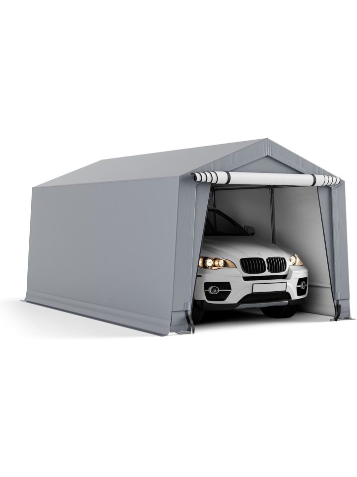 COSTWAY Garagenzelt Carport 490x290x245cm in Grau günstig kaufen onesize