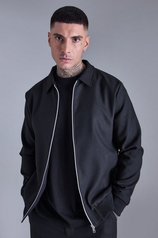 Tall smarte Oversize Bomberjacke mit Seitenstreifen
