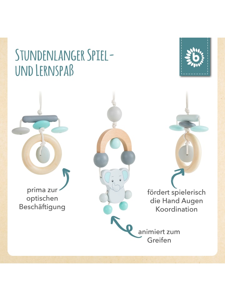 Bieco Spielwaren Spielbogen aus Holz Höhenverstellbar - ab Geburt in Blau günstig kaufen onesize