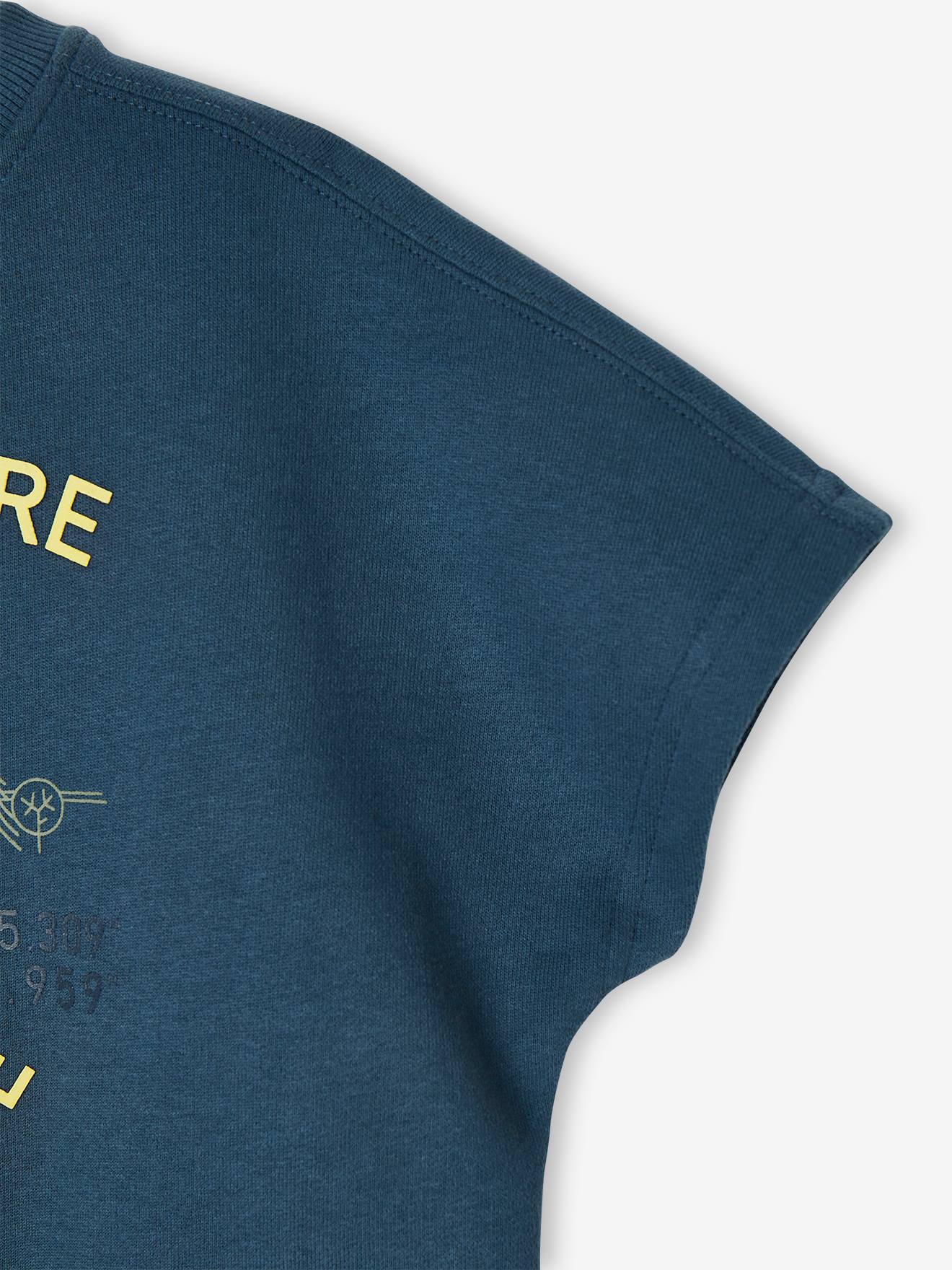 Vertbaudet Jungen Sweatshirt, kurze Ärmel - petrol