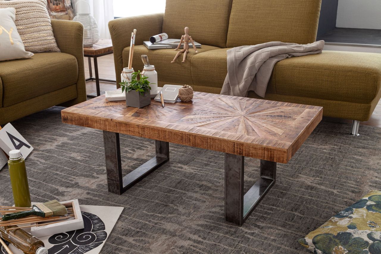 Wohnling Couchtisch 105 x 55 x 40 cm Braun