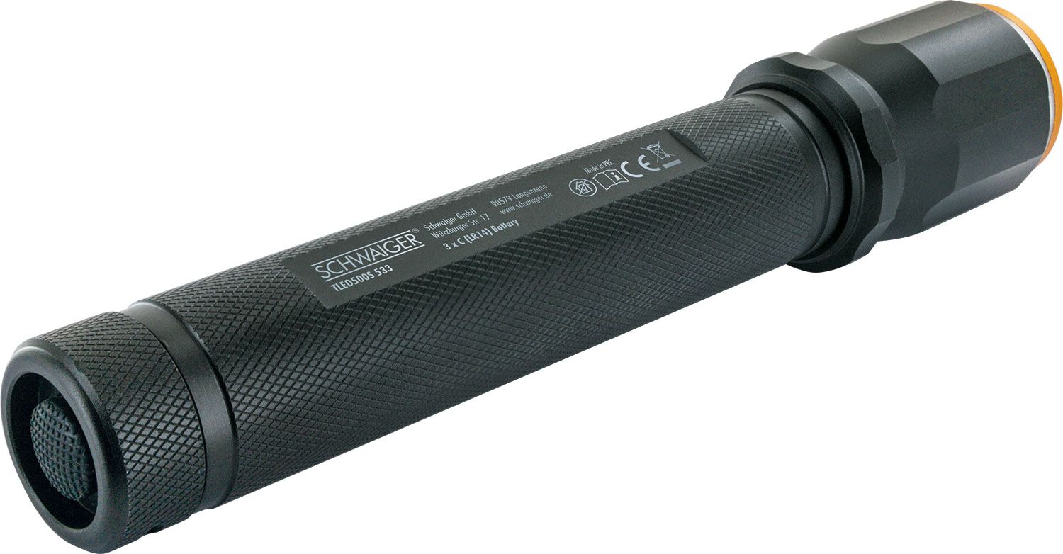 Schwaiger TLED500S LED Taschenlampe mit Zoom Funktion