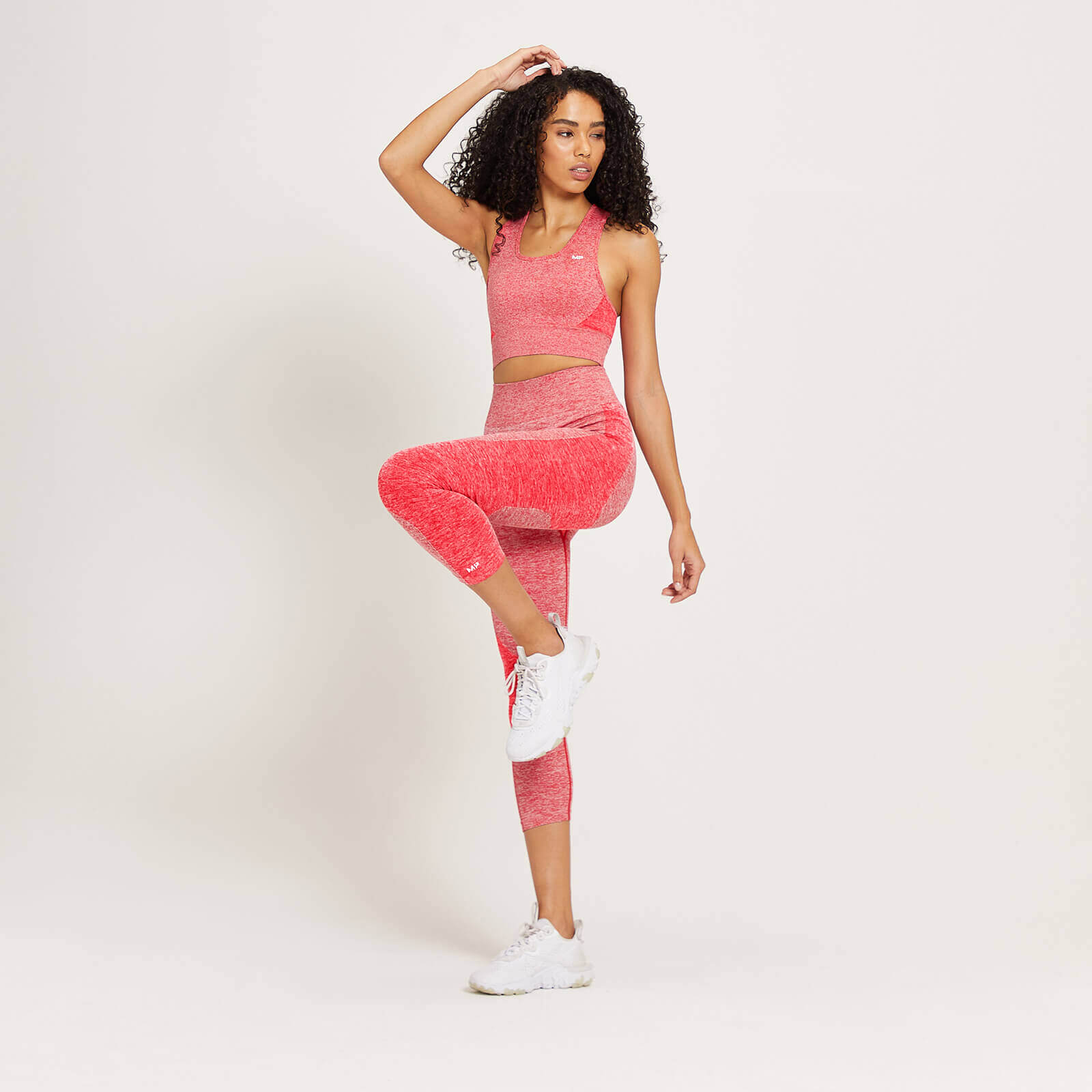 Legging ¾ taille haute MP Curve pour femmes – Rouge danger chiné