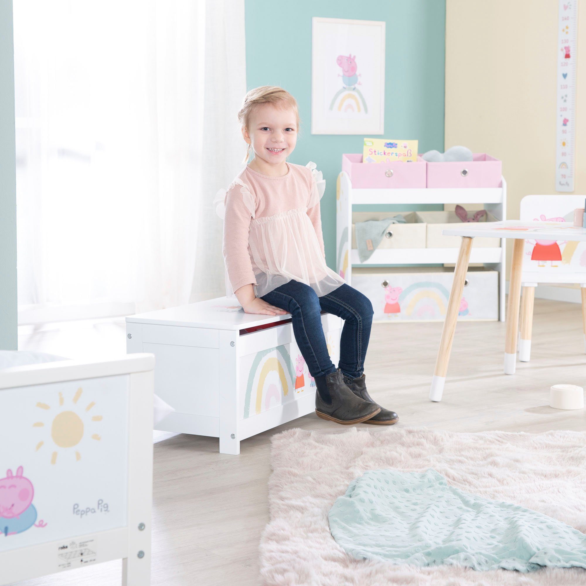 roba® Truhe Peppa Pig, mit Deckelbremse