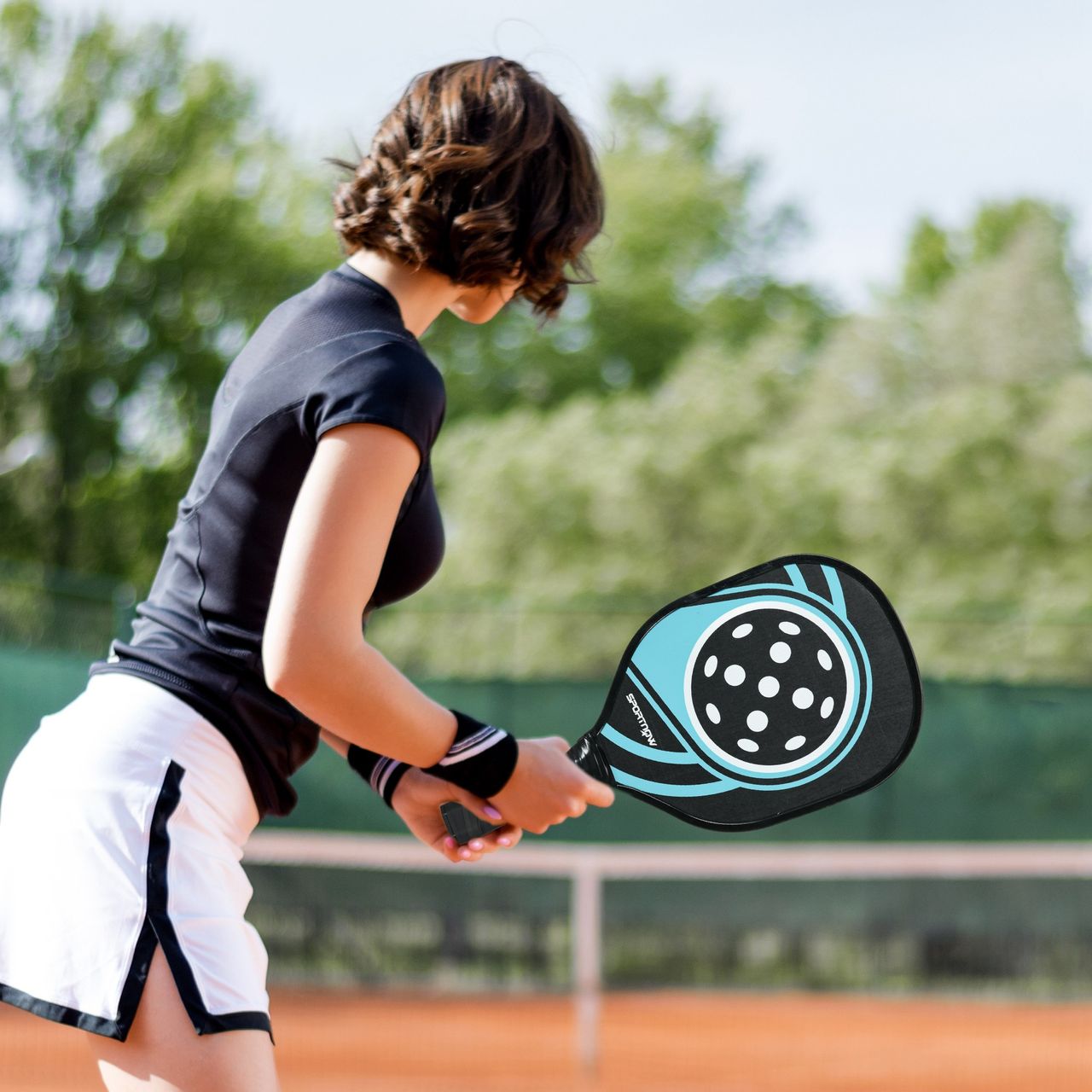 SPORTNOW SPORTNOW Pickleball Paddles Schläger Set Pickleball-Set mit 4 Schlägern 4 Bällen