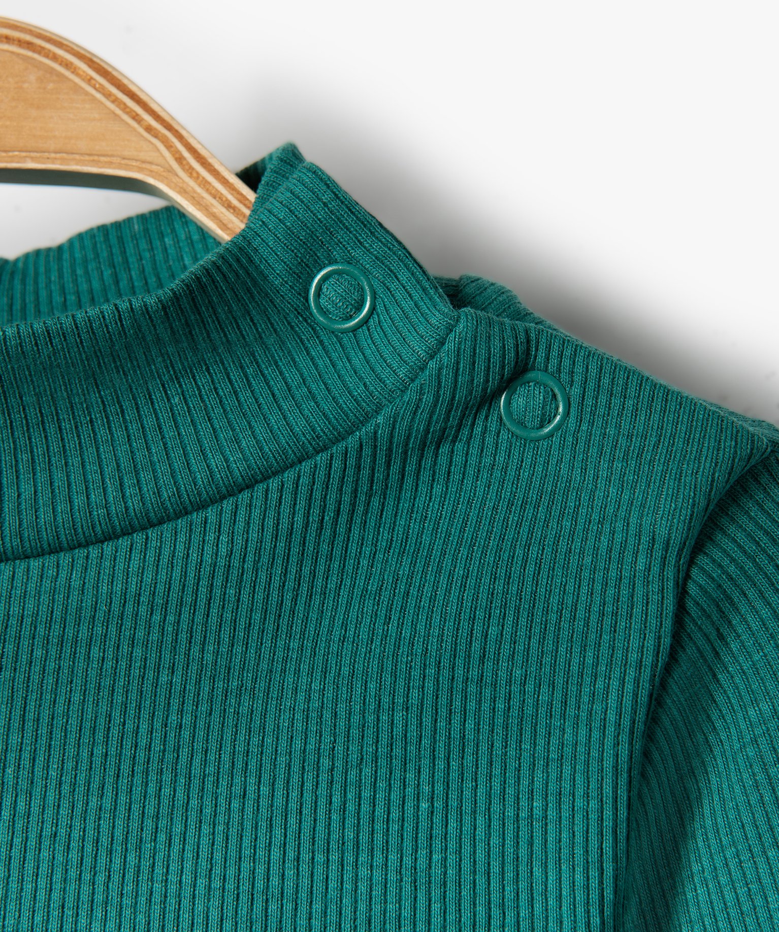 Tee-shirt bébé fille en maille ctelée imprimé vert | GEMO