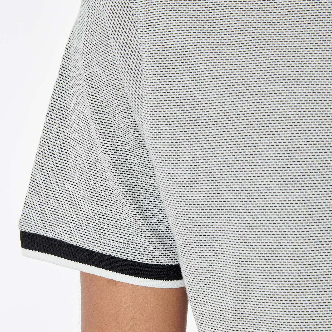 ROMAN  Polo blanc et noir homme