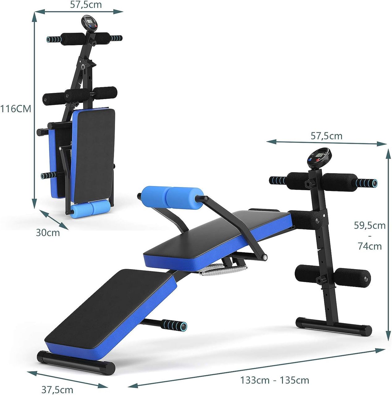 Costway Sit Up Bank klappbar, Ab Bauchtrainer Bench