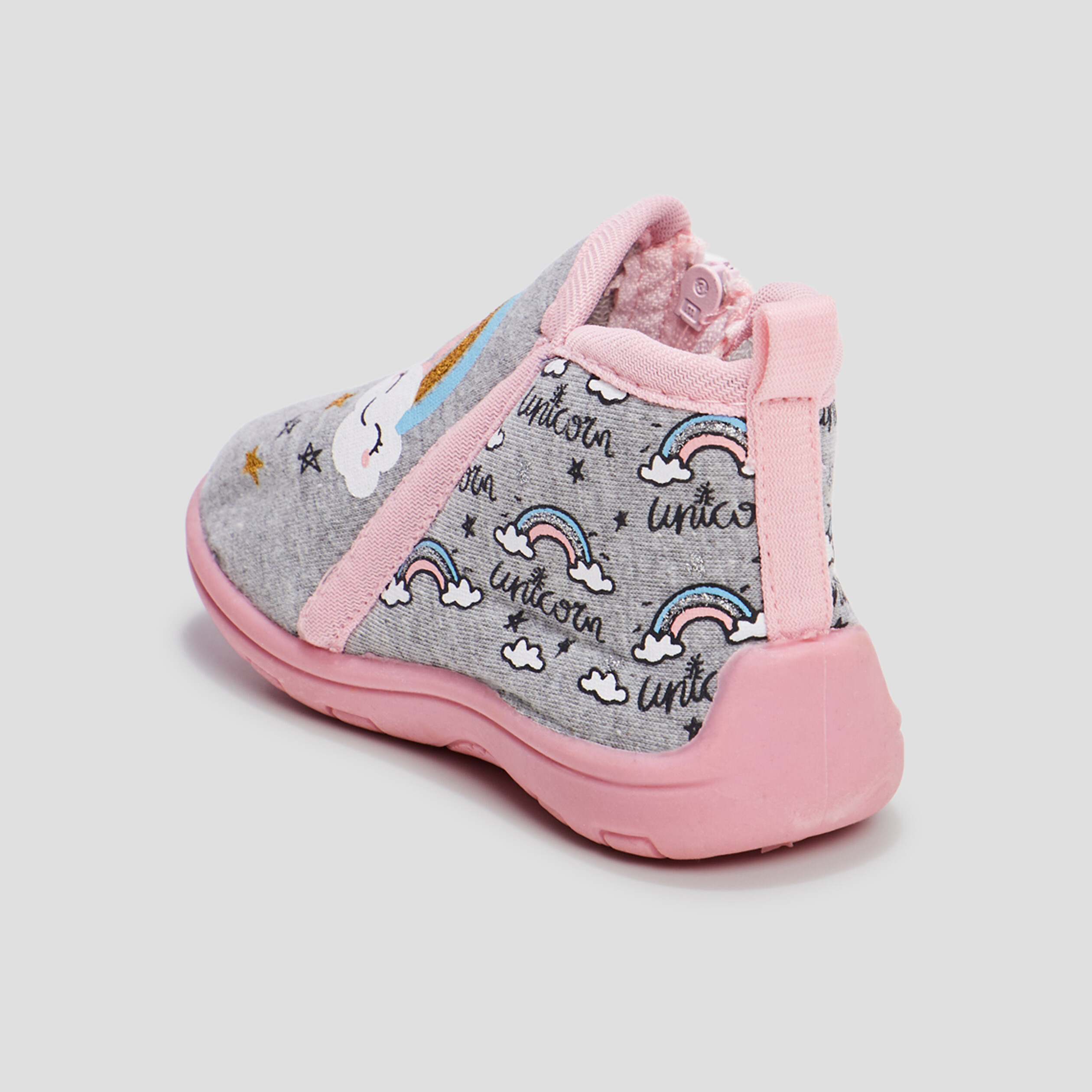 Chaussons bottillons gris bébé fille | La Halle