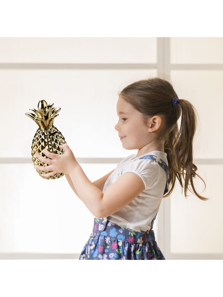 relaxdays Spardose Ananas in Gold - (H)24 x Ø 10,5 cm günstig kaufen onesize