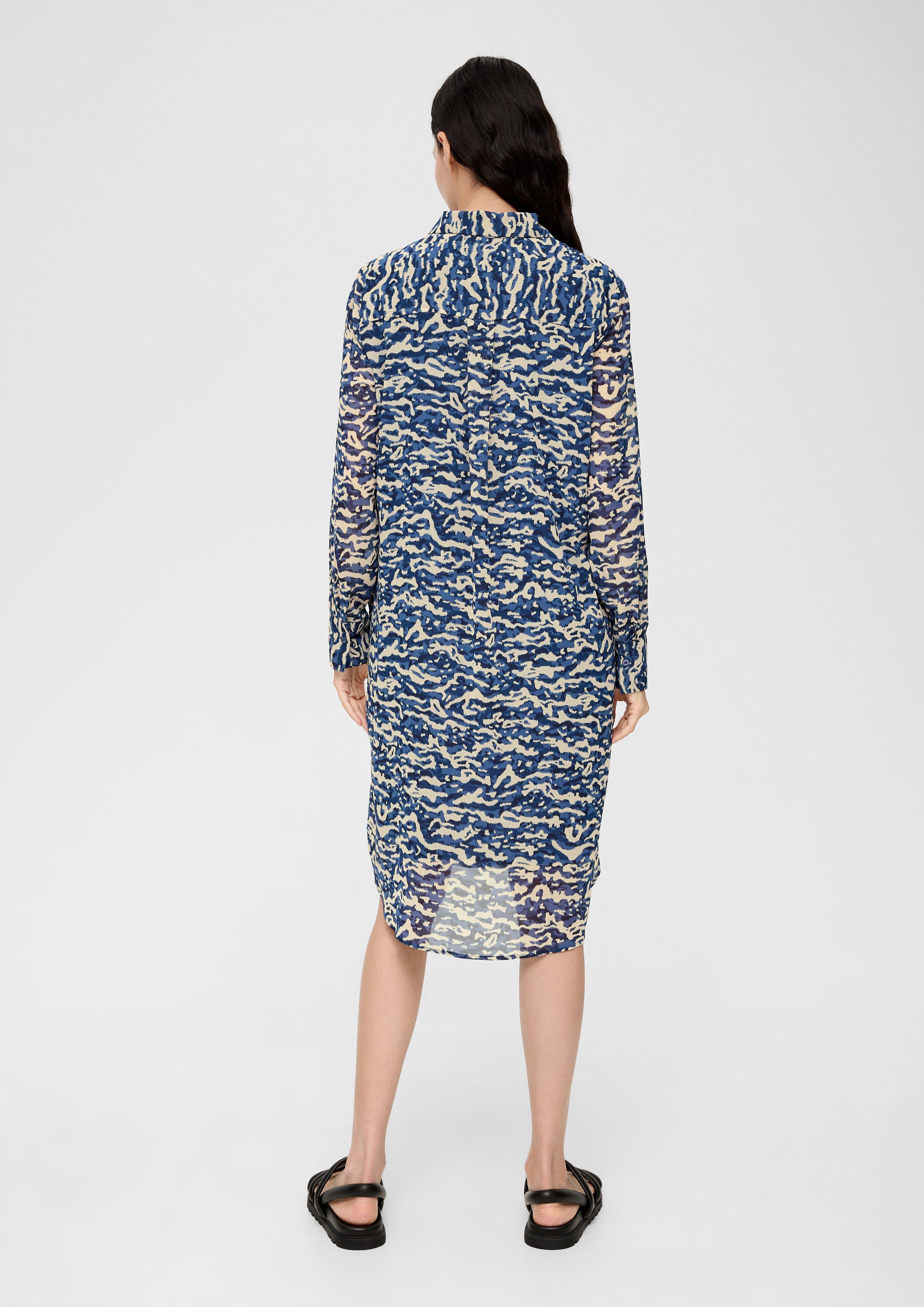 Chiffon-Kleid mit Alloverprint  2135677-57A1