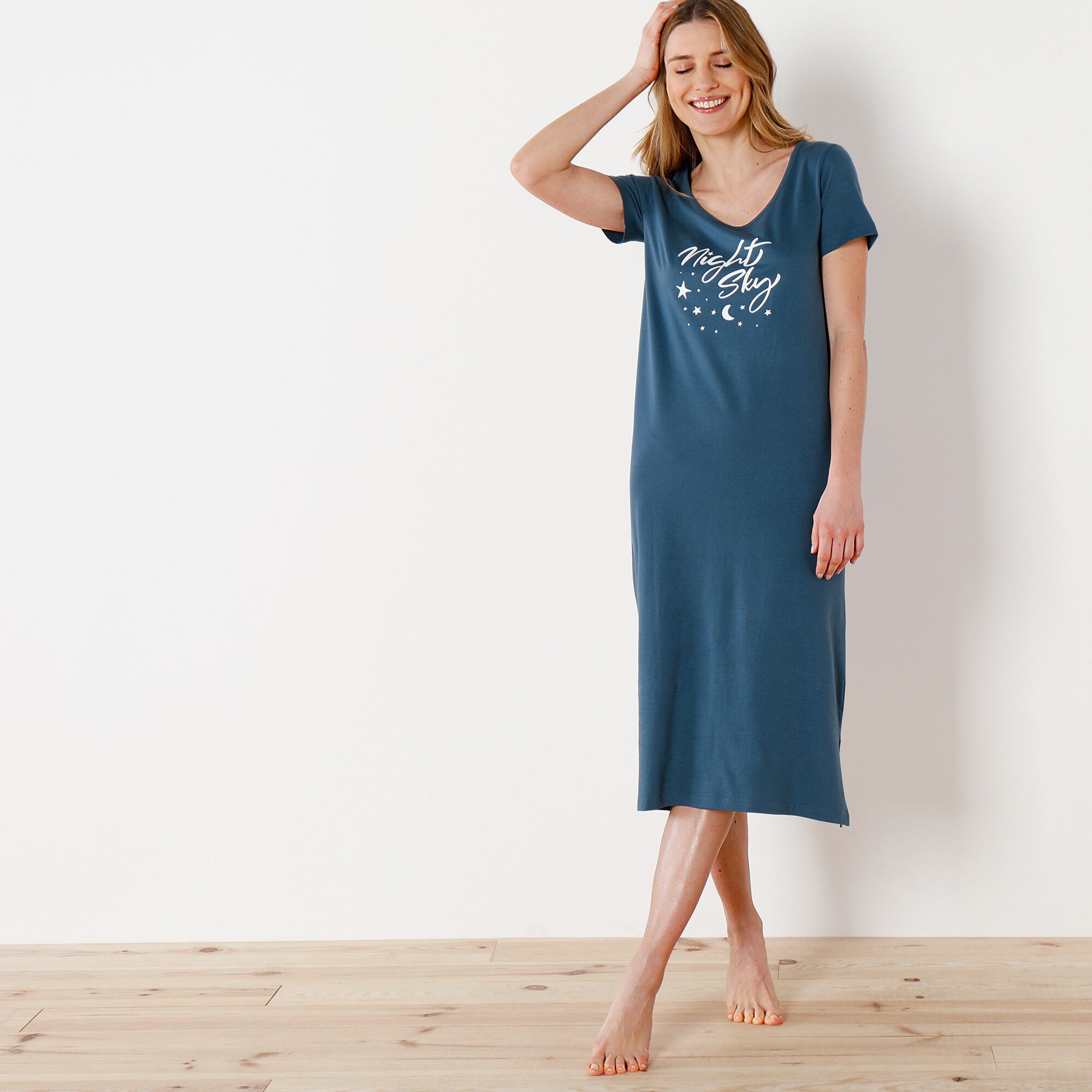 Chemise de nuit version longue – imprimé night sky