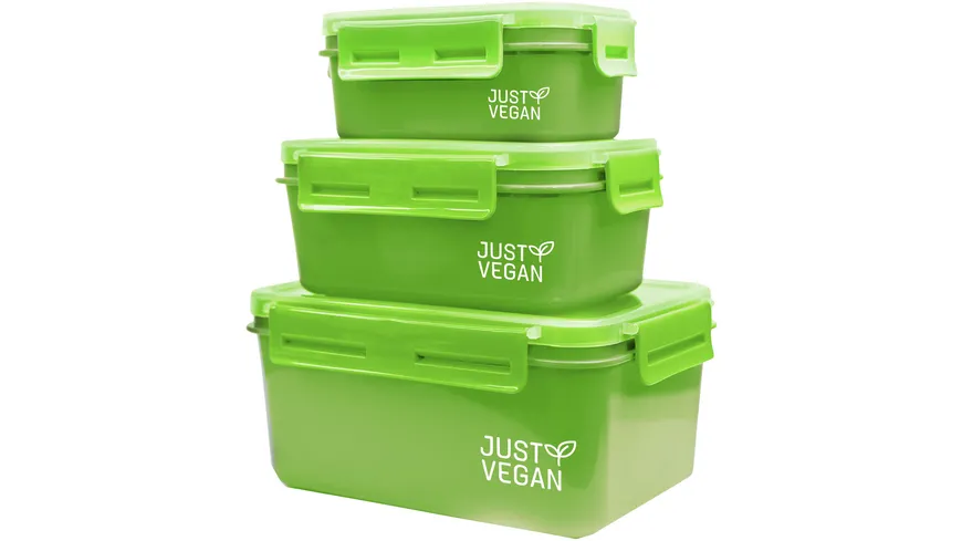 JUST VEGAN Frischhaltedose Set 3-tlg.