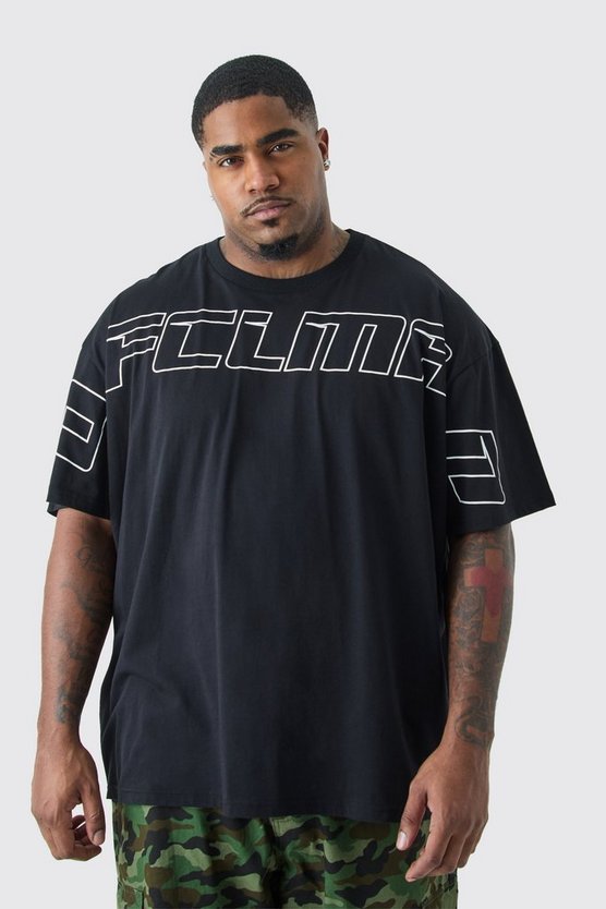 Plus Oversize Official Man T-Shirt mit Teddy-Print