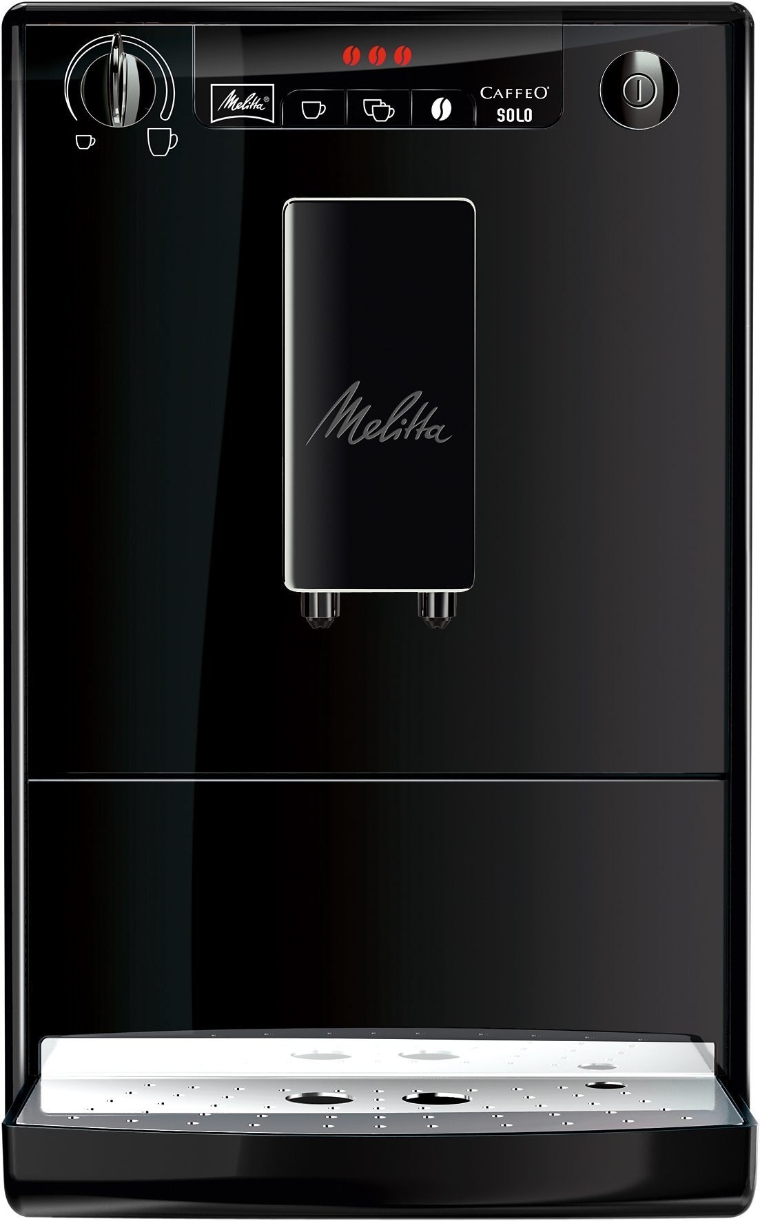 Melitta Kaffeevollautomat Solo® E950-322, pure black, aromatischer Kaffee & Espresso bei nur 20 cm Breite