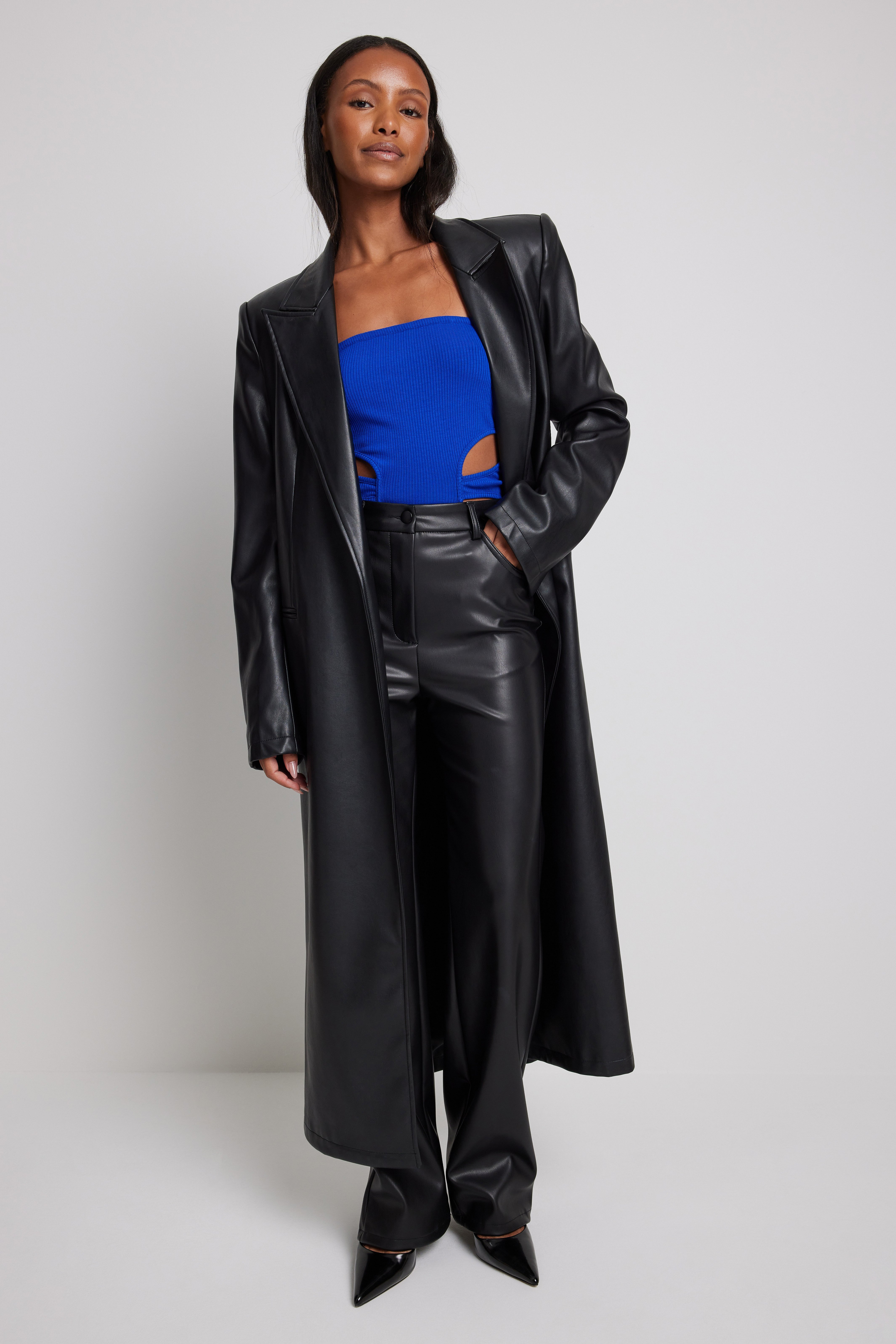 Bandeau-Rippenbody mit Cut-Out