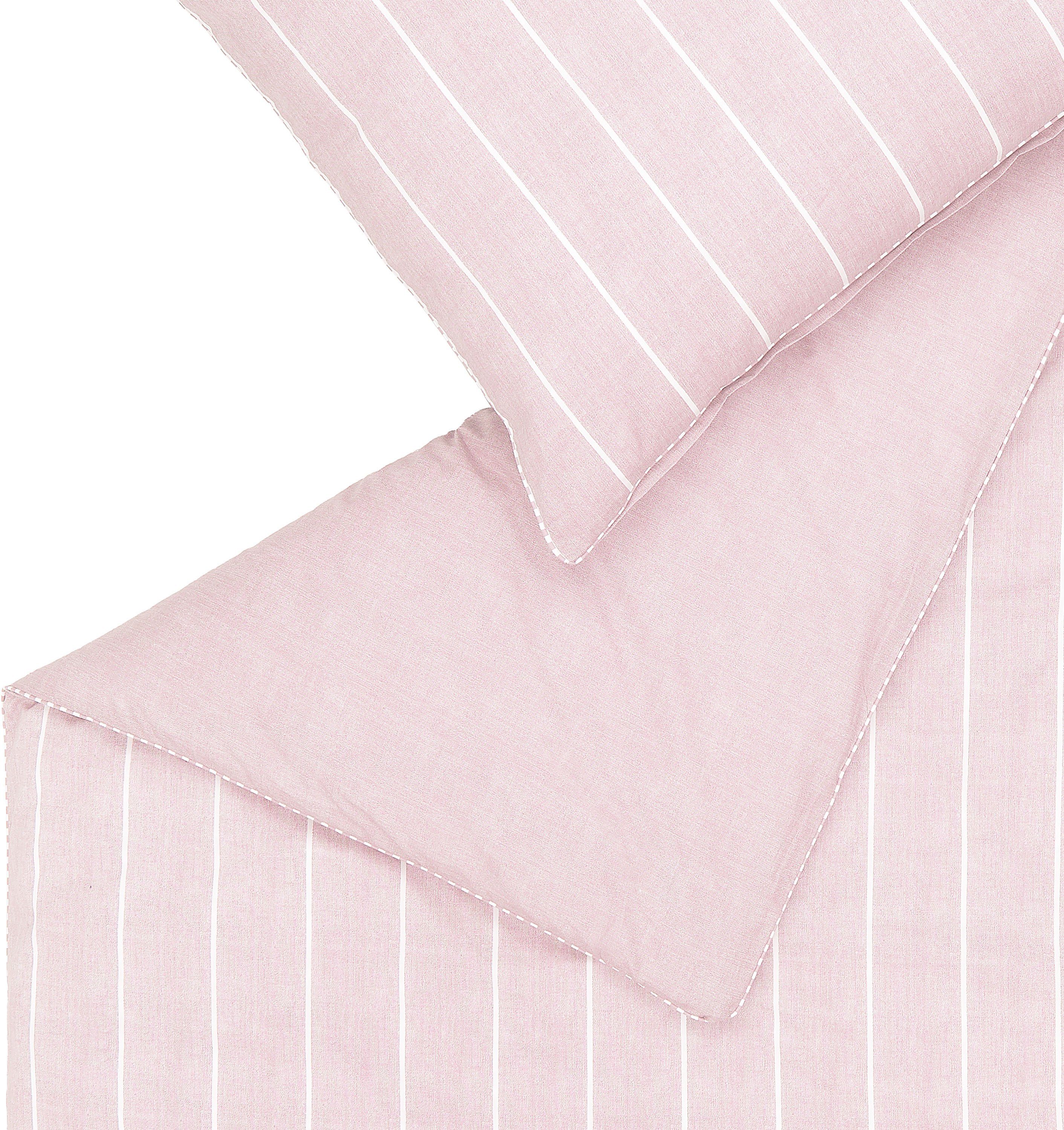 Bettwäsche Harp Stripe in Gr. 135x200, 155x220 oder 200x200 cm, Esprit, Renforcé, 2 teilig, Bettwäsche aus Baumwolle, gestreifte Bettwäsche mit Wendeoptik