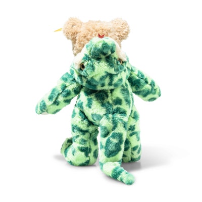Hoodie-Teddybär Schlange, 27 cm, hellgrün