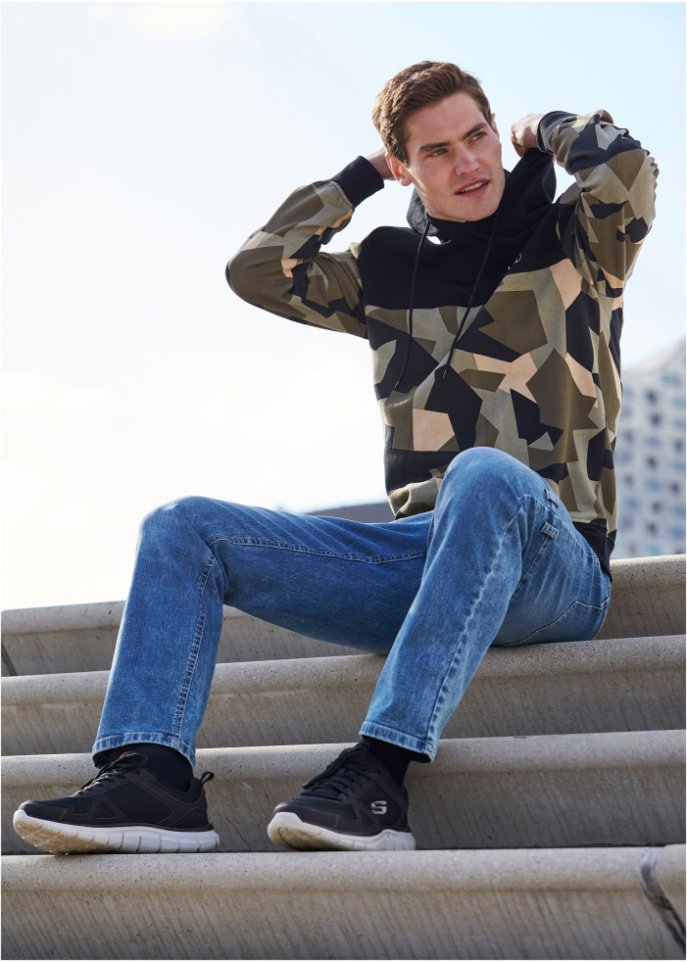 Kapuzensweatshirt mit recyceltem Polyester